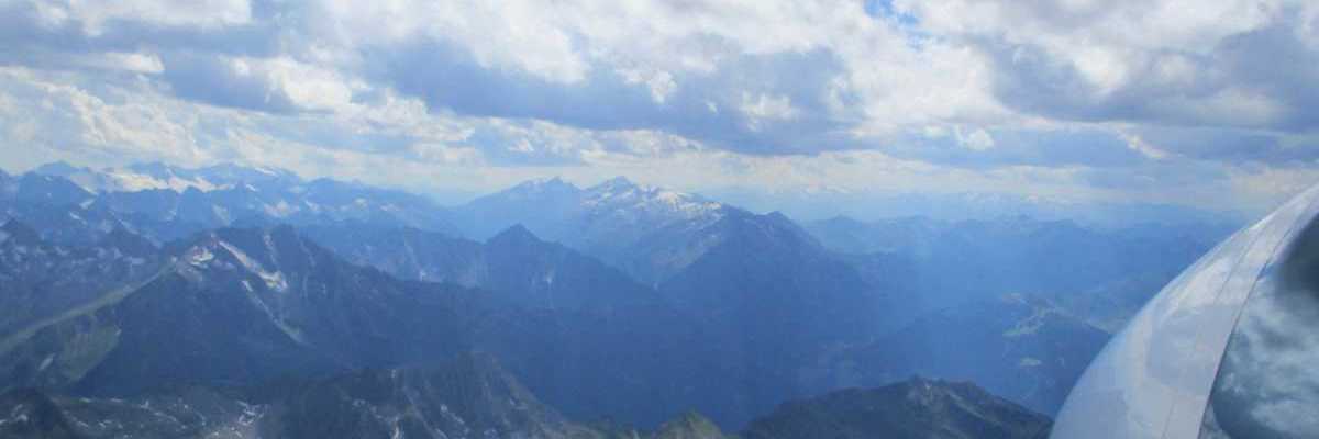 Flugwegposition um 13:34:30: Aufgenommen in der Nähe von Gemeinde Gerlos, 6281 Gerlos, Österreich in 3387 Meter